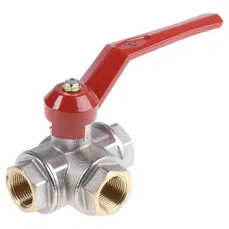 RS PRO Brass Reduced Bore, 3 Way, Ball Valve, BSPP 19.05 mm, 40bar Operating Pressure Model No 486328-image-36