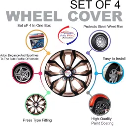 Auto Pearl Rev01 14 in 35.56 cm (14 Inch) ch PPress Type Wheel Cap Hubcap with Retention Ring|Glossy Gold Rev Wheel Cover for Maruti Swift (Set of 4)-image-79