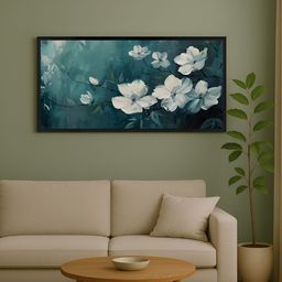 999Store Teal & White 1 Piece Canvas Other Wall Paintings-image-91