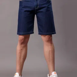 ZAYSH Men Denim Denim Shorts-picture-13