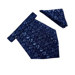 VOICI Men Paisley Woven Design Cravat & Pocket Square Combo-image-85