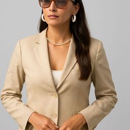 Talethread Linen Cotton Single-Breasted Casual Blazer-picture-49