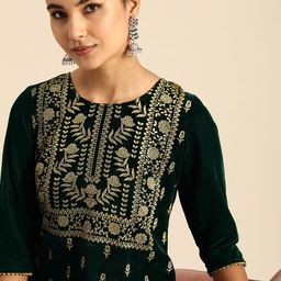 Anouk Women Ethnic Motifs Printed Kurta with Trousers-image-44