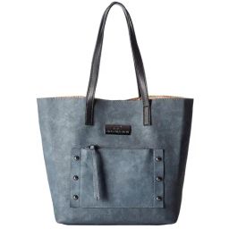 Gio Collection Navy Faded Medium Tote Handbag-image-75