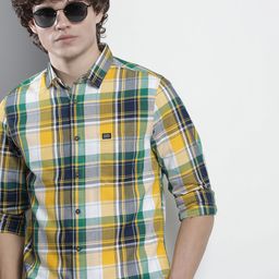 The Indian Garage Co Men Tartan Checked Cotton Casual Shirt-image-53
