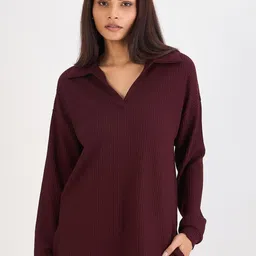 FEMMELLA Self Design Shirt Neck Collar Co-Ords-picture-8