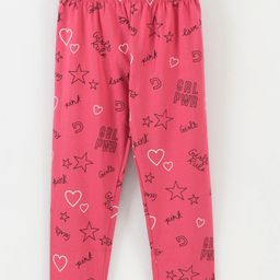 Doreme Full Length Cotton Leggings Printed- Pink-picture-10