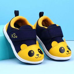 Babyoye Velcro Closure Casual Shoes - Blue & Yellow-image-72