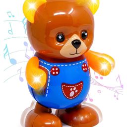 YAMAMA Musical Intelligent Dancing Bear with Action Light Toy - Multicolor-12