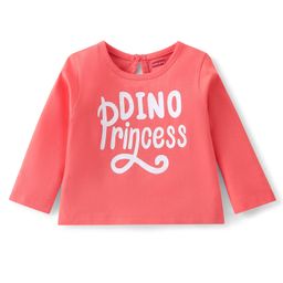 Babyhug Cotton Knit Full Sleeves Text Printed  T-Shirt - Light Pink-image-14