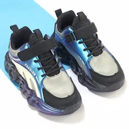 Oh! Pair Slip On Sport Shoes with Velcro Closure - Blue-picture-1