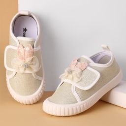 Cute Walk by Babyhug Casual Shoes with Velcro Closure & Bow Applique - White-picture-25