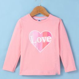 Teddy Sinker Knit Full Sleeves T-Shirt with Text Print - Pink-image-38
