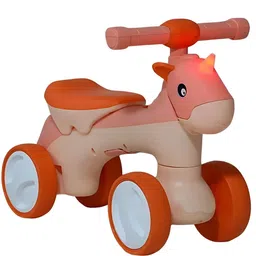 JoyRide 2 in 1 Unicorn Horse Tricycle for Kids with Balance Bike Mode | Music & Light | Manual Push Bike for Kids | 1-5 Years Tricycle-image-92
