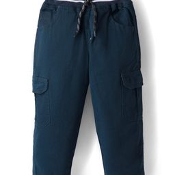 Rikidoos Solid Cargo Pants - Navy Blue-picture-31