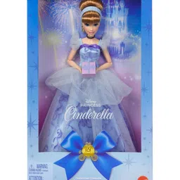 Disney Princess Birthday Celebration Cinderella Collectible Fashion Doll, Inspired by Disney Movie Blue - Height 32.5 cm-picture-6