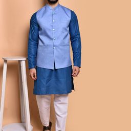 PRINTCULTR Men Regular Pure Cotton Kurta with Trousers-picture-14