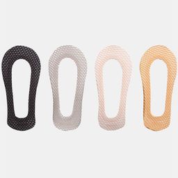 N2S NEXT2SKIN Women Pack Of 4 Mesh Patterned Cotton No-Show Shoe Liners-54