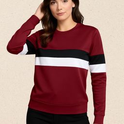 DTR FASHION Striped Round Neck T-shirt-image-59