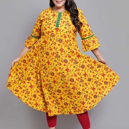 IKRASS Women Floral Printed Anarkali Kurta-image-98