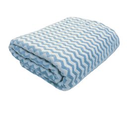 Black gold Blue & White 1 Piece Striped Terry Cotton 300 GSM Towel Set-picture-43