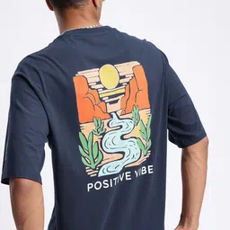 glitchez Modern Vibe Graphic Printed Relaxed Fit T-shirt-image-47
