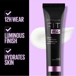 Maybelline New York Fit Me Matte+Poreless Foundation128 + Dewy Smooth Primer -- 30ml Each image 2