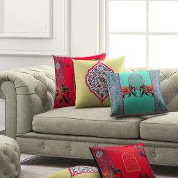 SEJ by Nisha Gupta Multicolor Cushion Covers - Set of 5-image-65