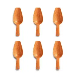 The Indus Valley Neem Wood Scoop Spoons (15 cm) - Set of 6-39