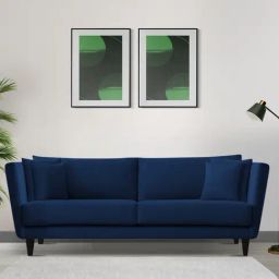 Febonic Imperial Blue Neem Wood Norway 3 Seater Sofa-image-85