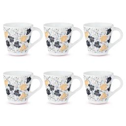 Larah by Borosil White Ceramic Tea & Coffee Mug - Set fo 6 110ml-image-12