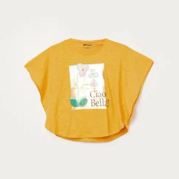 Fame Forever by Lifestyle Girls Ocre Cotton Printed Top-picture-16