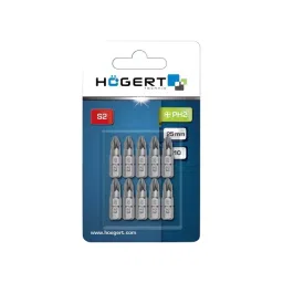Hogert Technik PH2 1/4 inch 25 mm Screwdriver Bit, HT1S304 (Pack 10 Piece)-33
