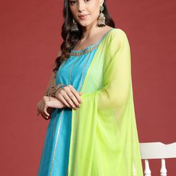 Anouk Tyohar Collection Gotta Patti Pure Cotton Kurti with Sharara & Dupatta-picture-14