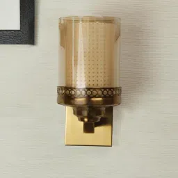Kapoor E Illuminations Luz Golden Glass Wall Light - Set of 1-image-83