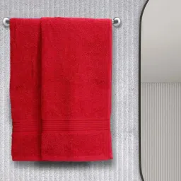 LORENA 100% Cotton Super-Soft Terry Towels -2pc Hand Towel (d`ross) solid-red-3