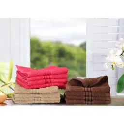 LORENA 100% Cotton Super-Soft Terry Towels -12pc Face Towel (d`ross) solid-multi-36