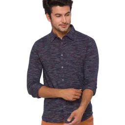 Being Human Navy Cotton Full Sleeves Shirt-52