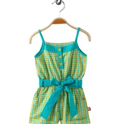 Nino Bambino Kids Multi Checks Jumpsuit with Belt-image-29