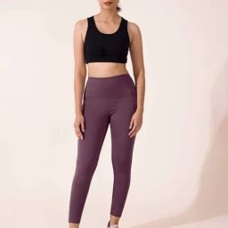 Go Colors! Purple Mid Rise Sports Tights-image-33