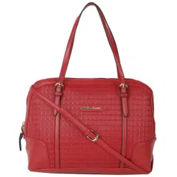 BELLADAMA Margaret Red Textured Medium Shoulder Handbag-19