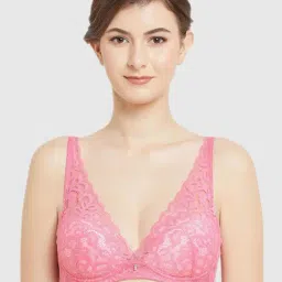 Wacoal Mystique Padded Non-Wired 3/4Th Cup Lace Fashion  Bra - Pink-picture-42