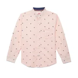 Under Fourteen Only Kids Peach Printed Shirt-picture-34