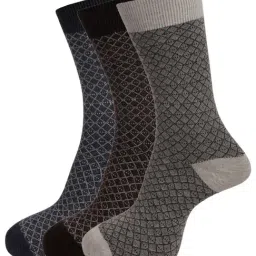 Dollar Multi Cotton Self Pattern Socks - Pack of 3-picture-30