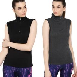 Appulse Black & Charcoal Cotton T-Shirt - Pack of 2-94