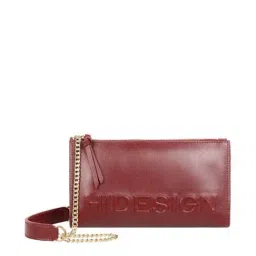 Hidesign Red Textured Medium Sling Handbag-24