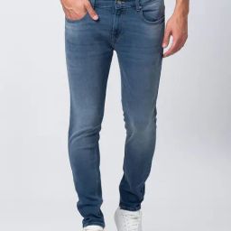 Spykar Mid Blue Cotton Slim Fit Jeans-picture-7