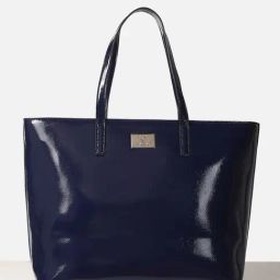 Allen Solly Navy Solid Medium Tote Handbag-41