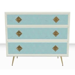Casagold Sea Green Inlay Chest of Drawers - Geo-27