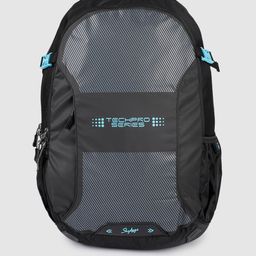 Skybags Unisex Black Striped Backpack with Compression Straps-37